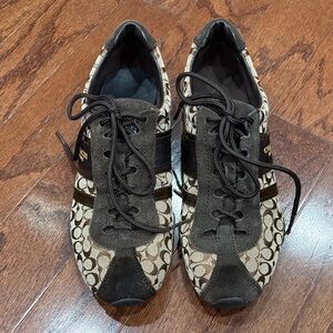 Coach Brown Patterned Sneakers